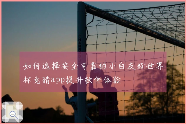 如何选择安全可靠的小白友好世界杯竞猜app提升软件体验
